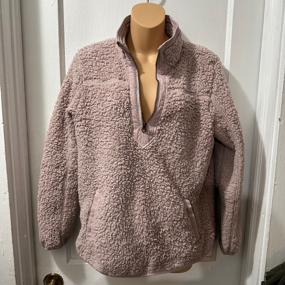 Time and Tru Pink Fleece Pullover in S